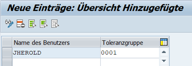 zuordnen einer toleranzgruppe